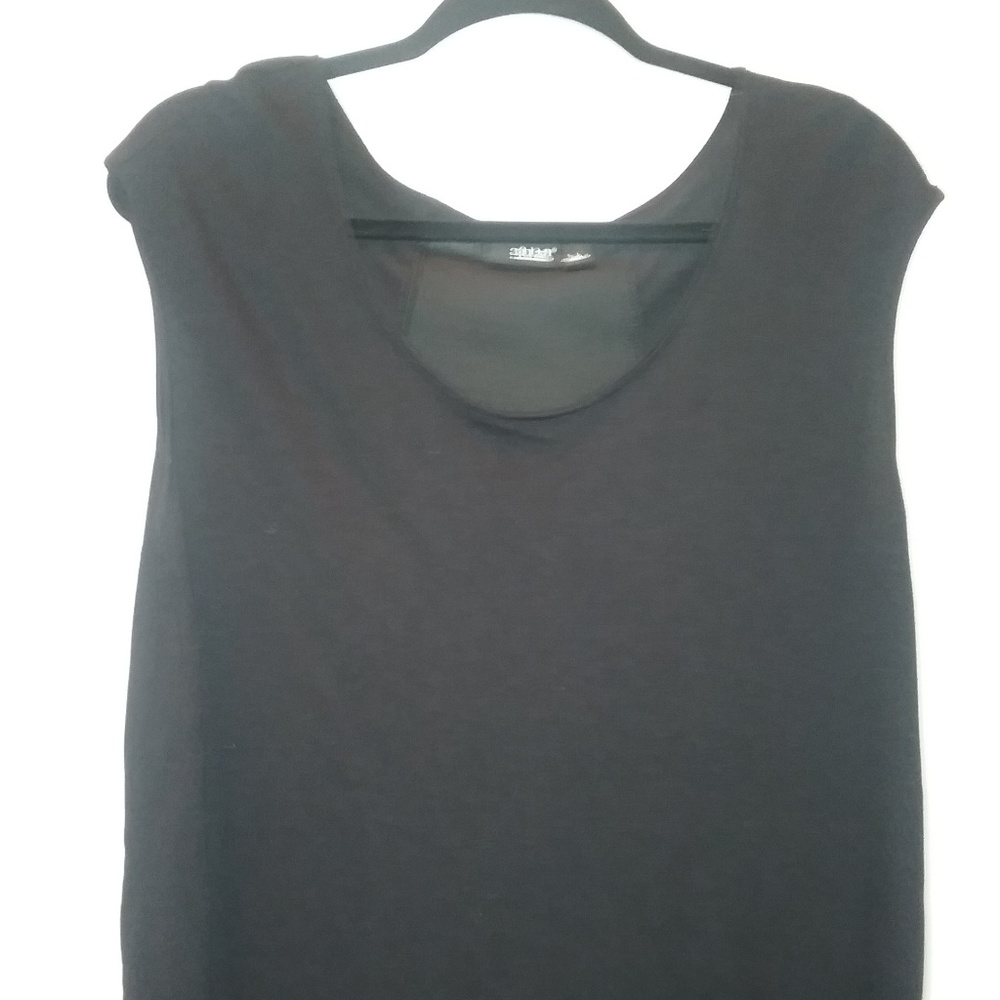Black Womens Tee with see threw back